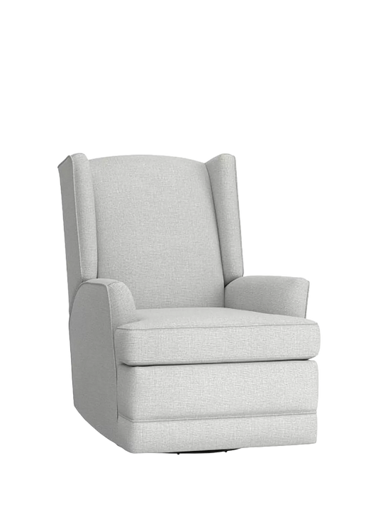 Pottery Barn Kids Modern Wingback Recliner, Basketweave Slub Ash
