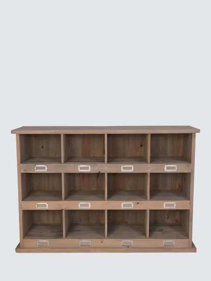 Garden Trading Chedworth Wood 12 Shoe Locker Rack, Natural