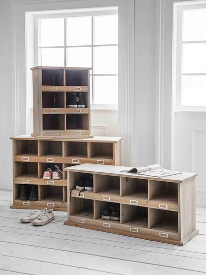 Garden Trading Chedworth Wood 12 Shoe Locker Rack, Natural