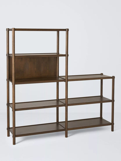 John Lewis Shelving Unit Bellevue Oak Tall Smoked Oil