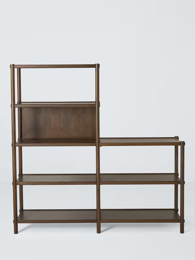 John Lewis Shelving Unit Bellevue Oak Tall Smoked Oil