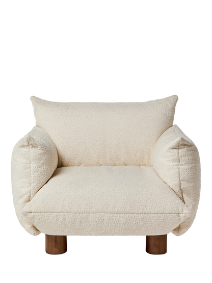 MADE Jude Armchair  Ivory Boucle