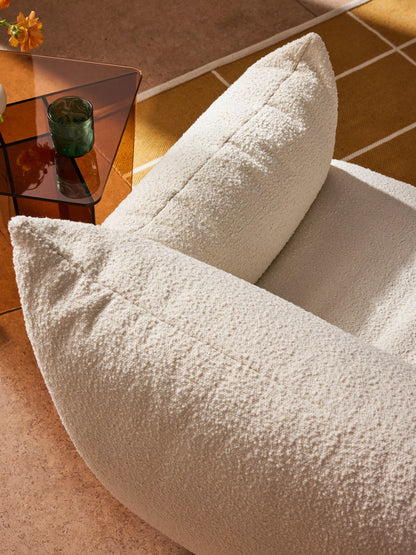 MADE Jude Armchair  Ivory Boucle