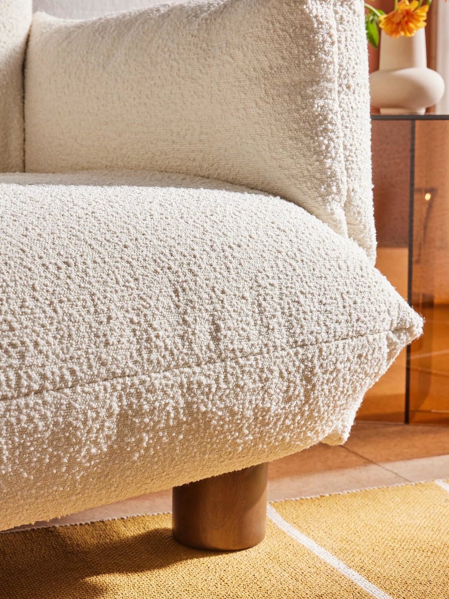MADE Jude Armchair  Ivory Boucle