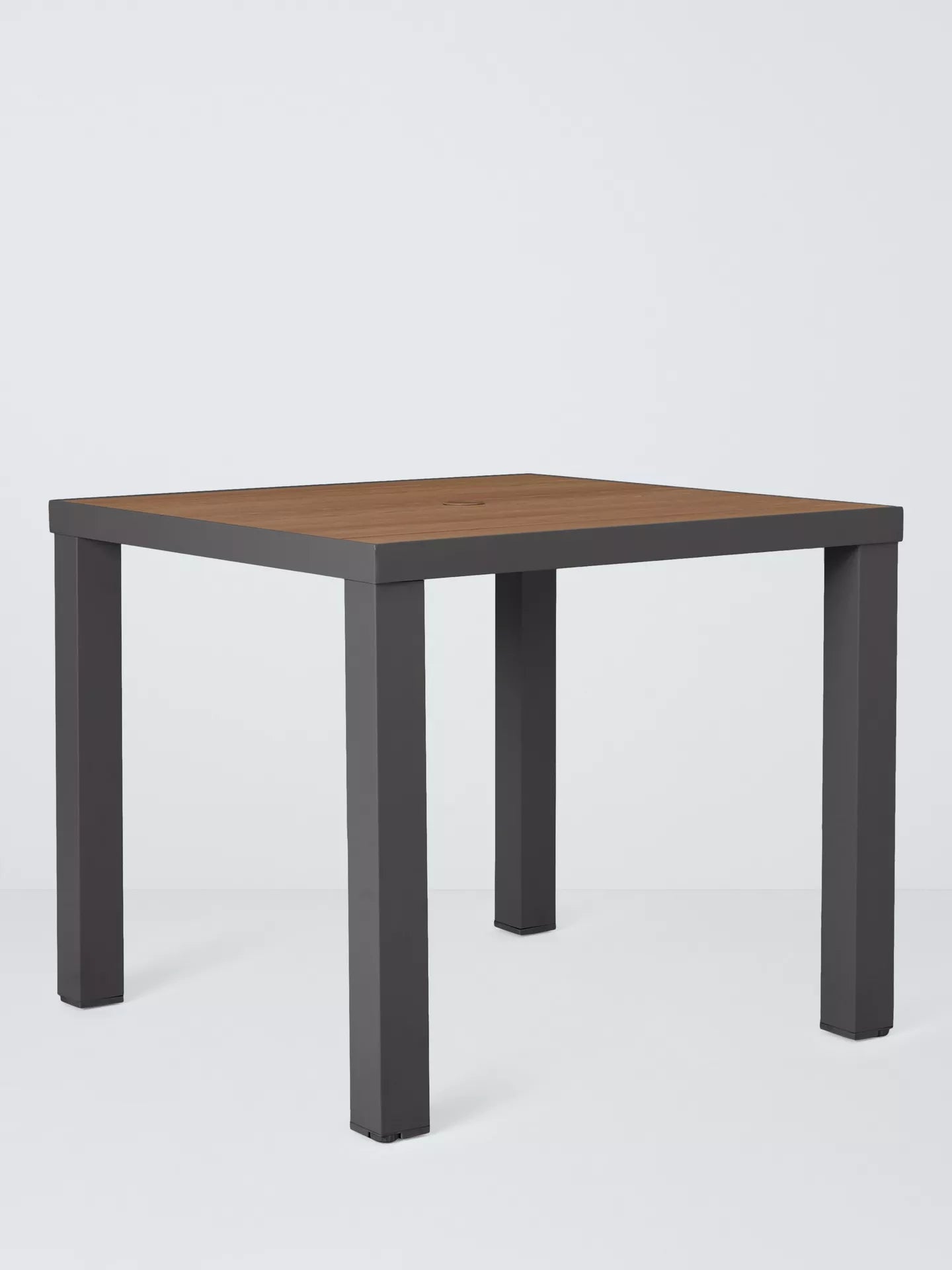 John Lewis Platform 4-Seater Wood-Effect Garden Dining Table & Chairs Set, Black