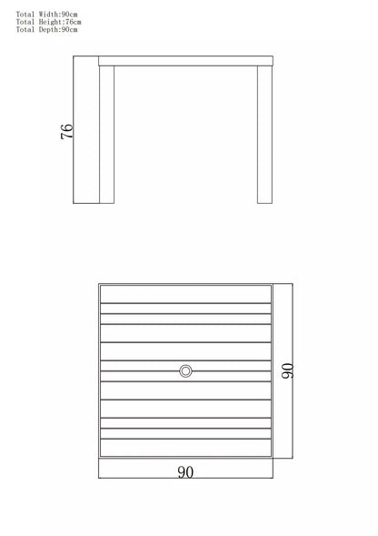 John Lewis Platform 4-Seater Wood-Effect Garden Dining Table & Chairs Set, Black