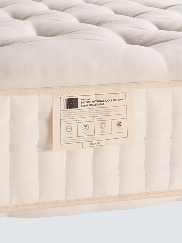 John Lewis British Natural Collection Swaledale 16000 Mattress, Regular Tension, King Size