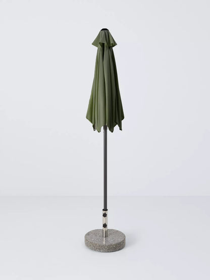 John Lewis Aluminium Wind-Up Parasol, 2.2m Green