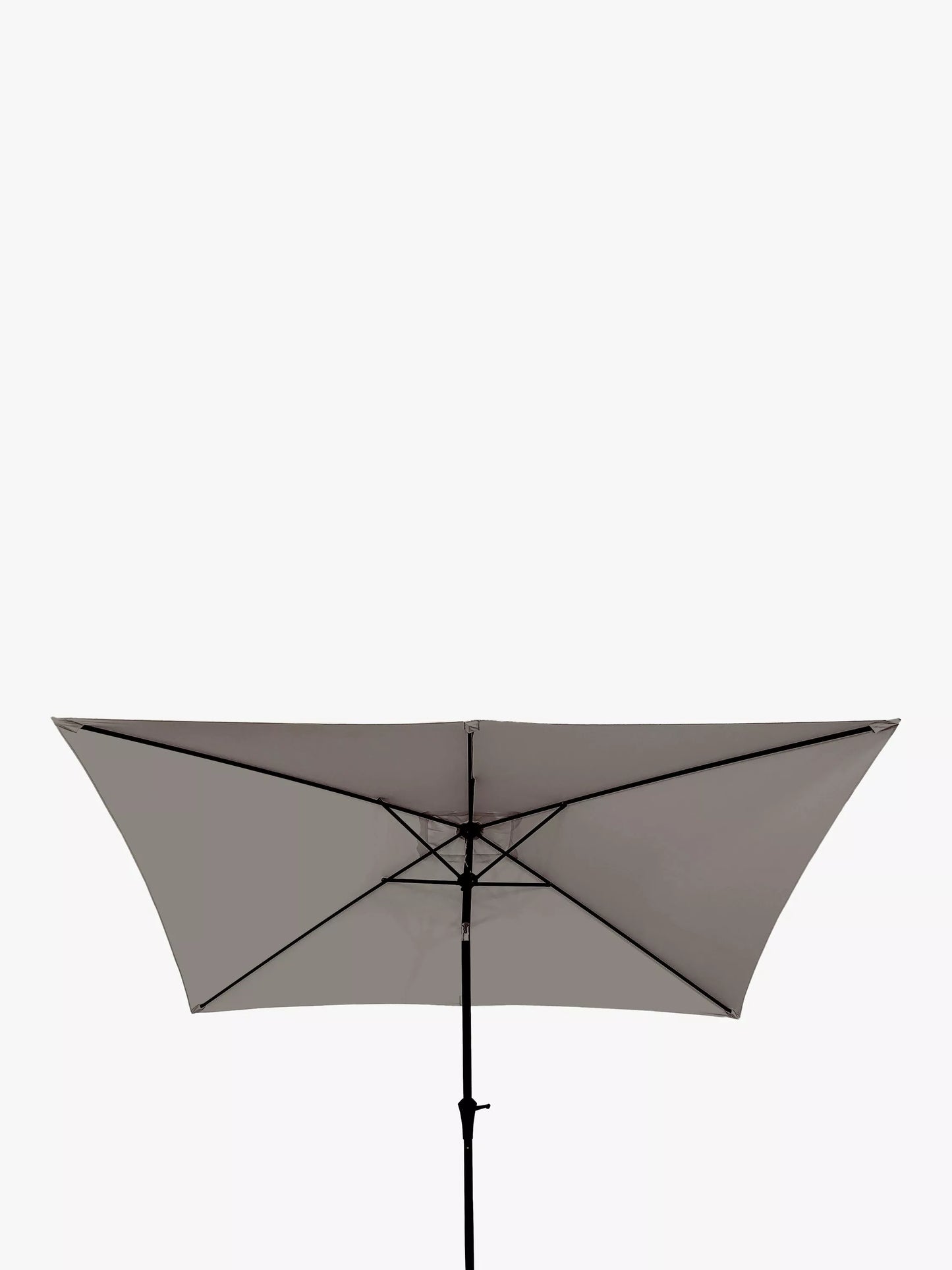 John Lewis Aluminium Wind-Up Parasol, 3 x 2m Grey