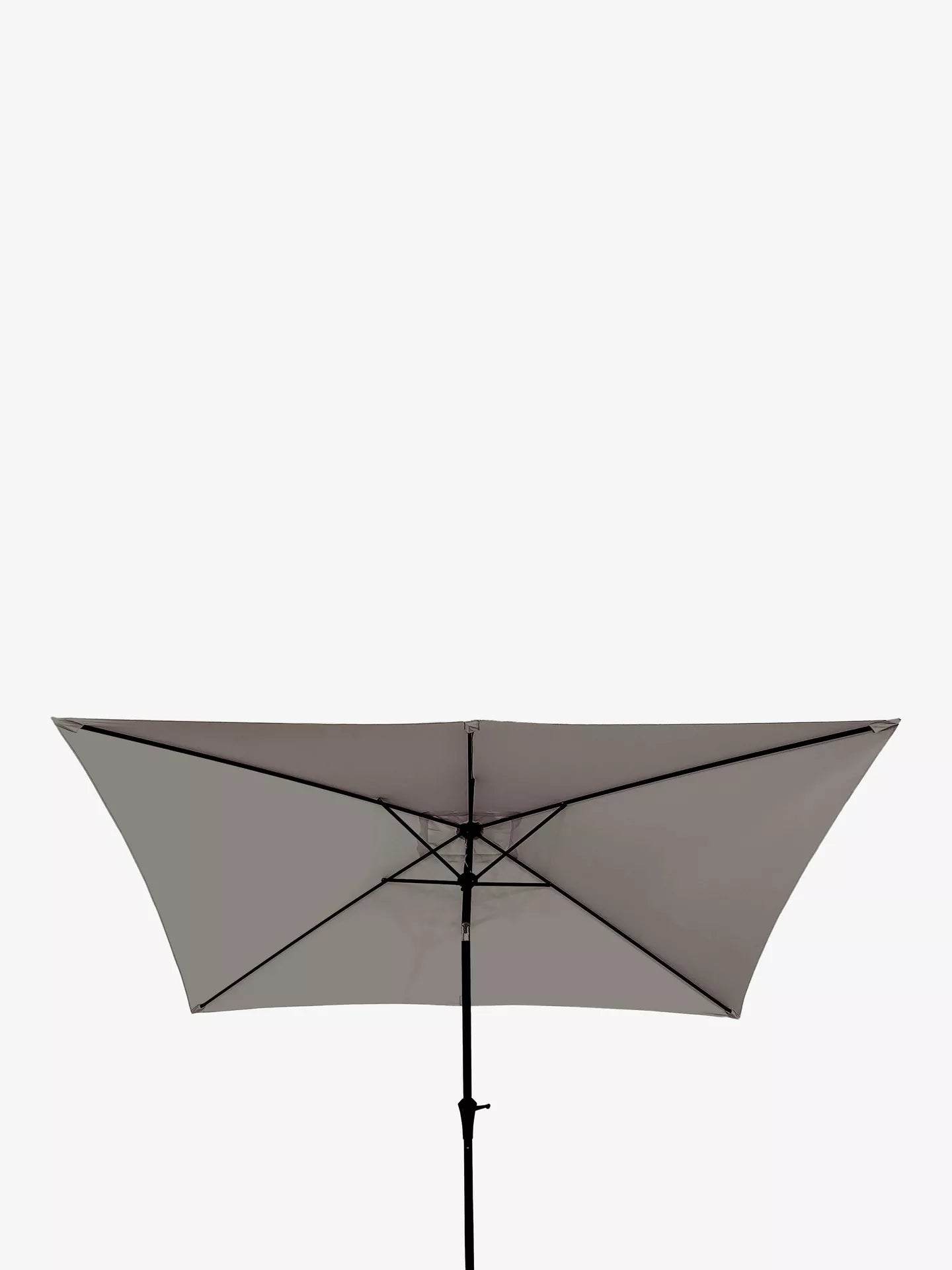 John Lewis Aluminium Wind-Up Parasol, 3 x 2m, Grey