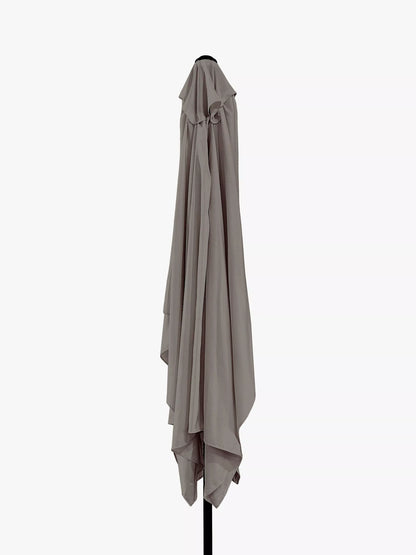 John Lewis Aluminium Wind-Up Parasol, 3 x 2m Grey