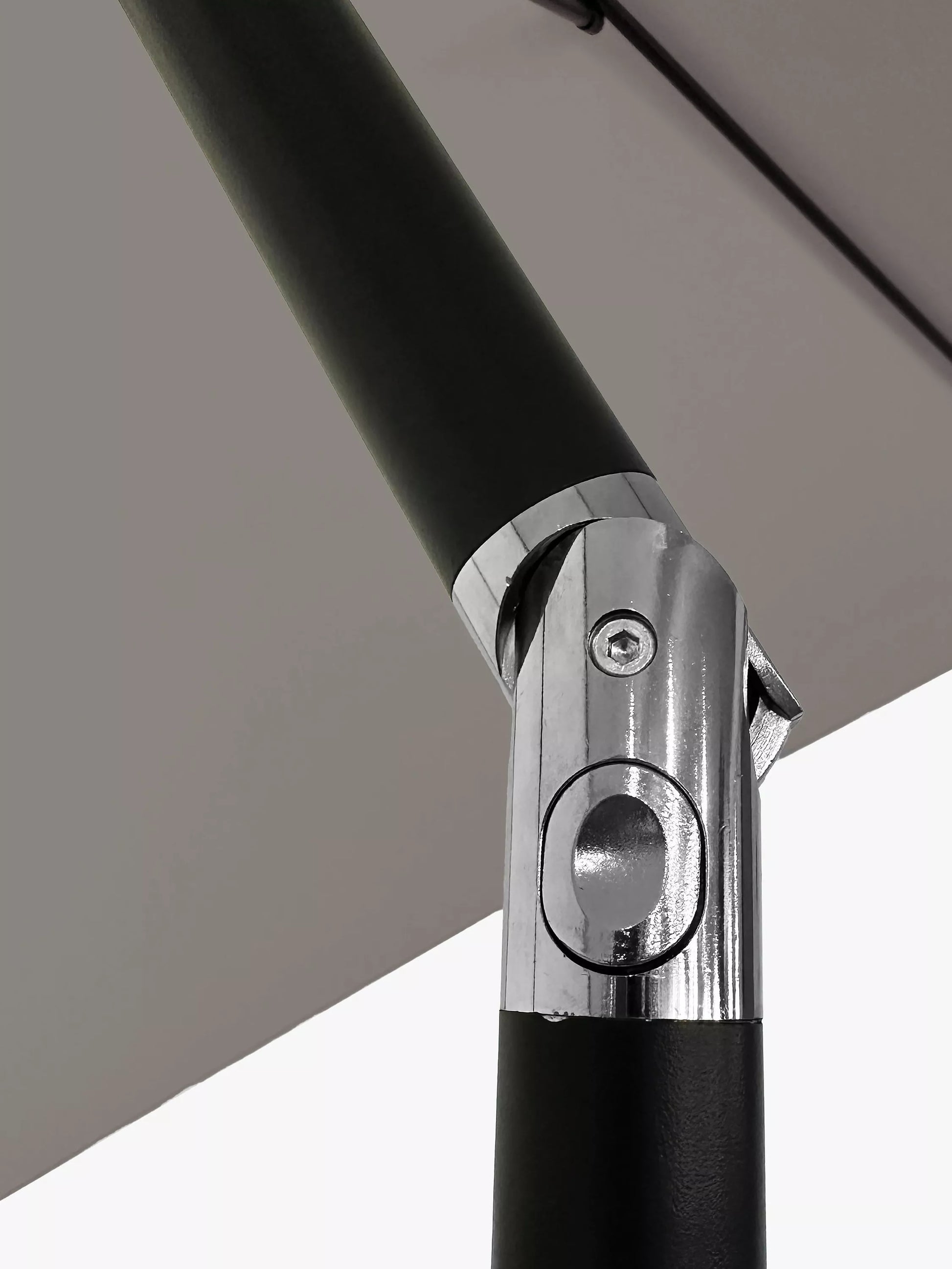 John Lewis Aluminium Wind-Up Parasol, 3 x 2m Grey