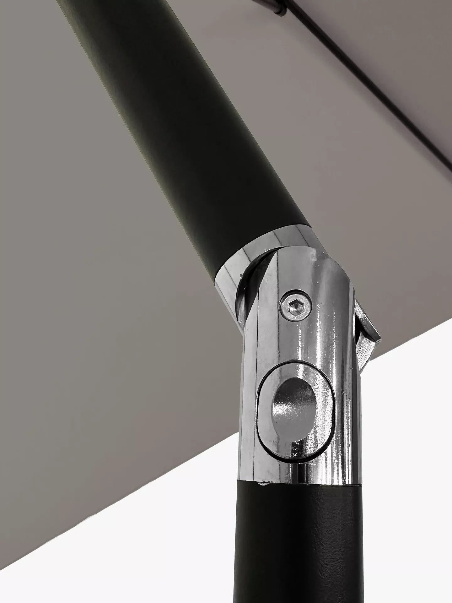 John Lewis Aluminium Wind-Up Parasol, 3 x 2m, Grey