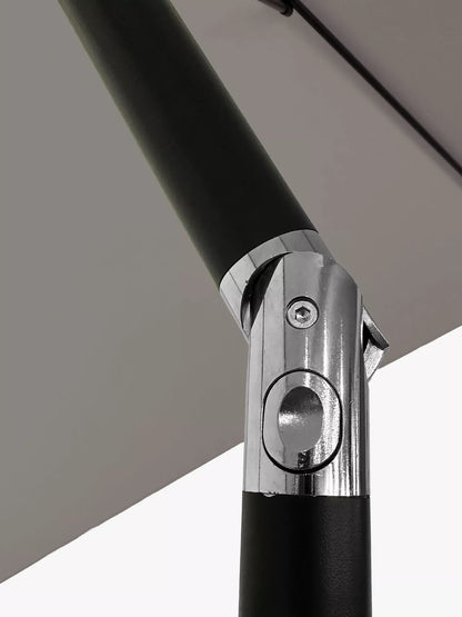 John Lewis Aluminium Wind-Up Parasol, 3 x 2m, Grey