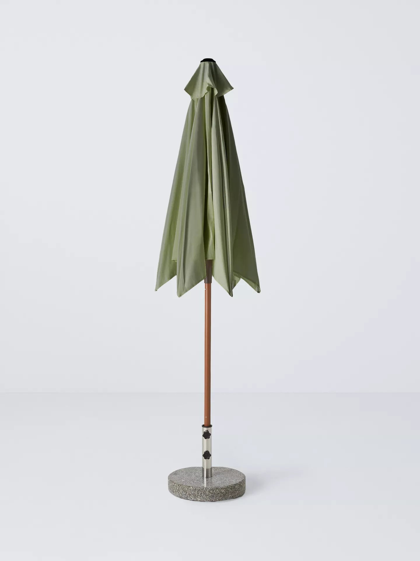John Lewis Wood-Effect Wind-Up Parasol, 2.7m