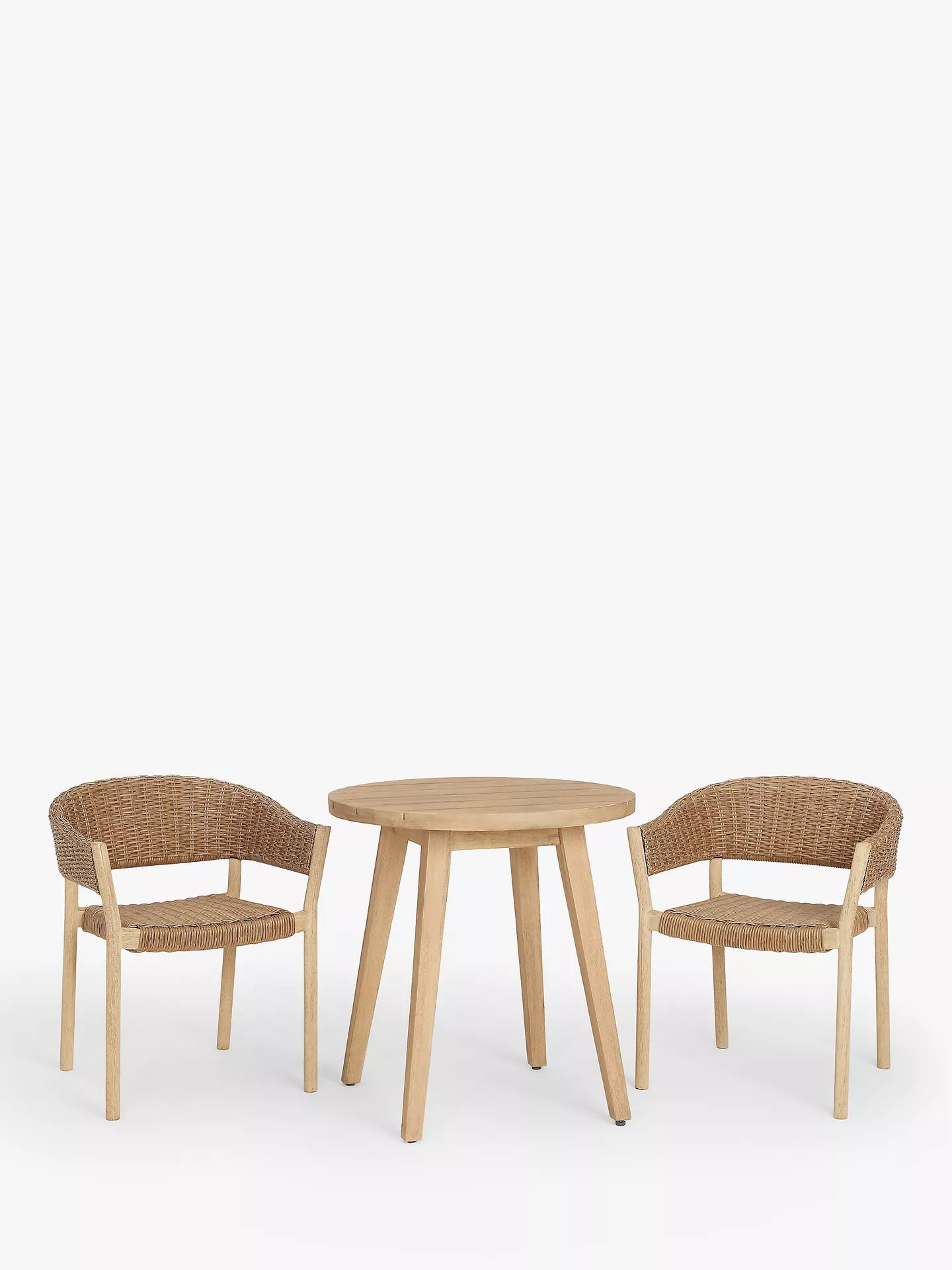 John Lewis Burford Round Garden Bistro Table, 75cm (Acacia Wood), Natural