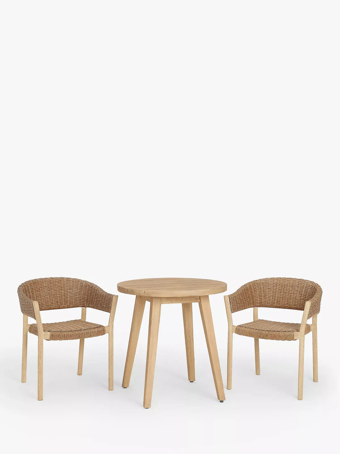 John Lewis Burford Round Garden Bistro Table, 75cm (Acacia Wood), Natural