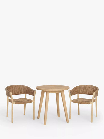 John Lewis Burford Round Garden Bistro Table, 75cm (Acacia Wood), Natural