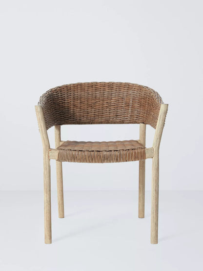 John Lewis Burford Garden Woven Dining Chairs, Set of 2, (Acacia Wood), Natural