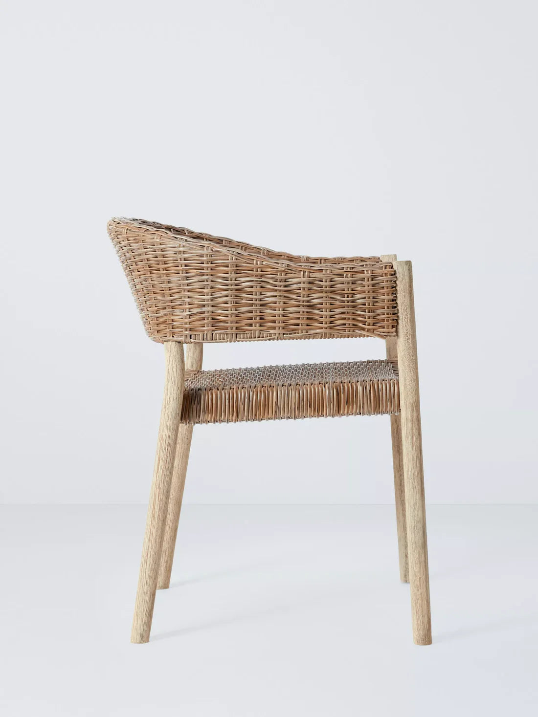 John Lewis Burford Garden Woven Dining Chairs, Set of 2 Acacia Wood Natural