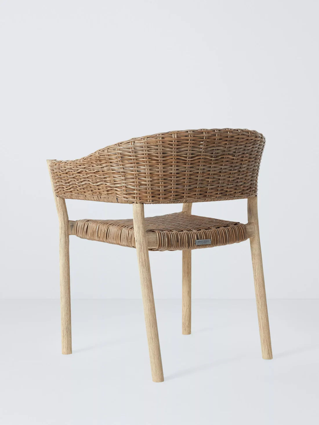 John Lewis Burford Garden Woven Dining Chairs, Set of 2 Acacia Wood Natural