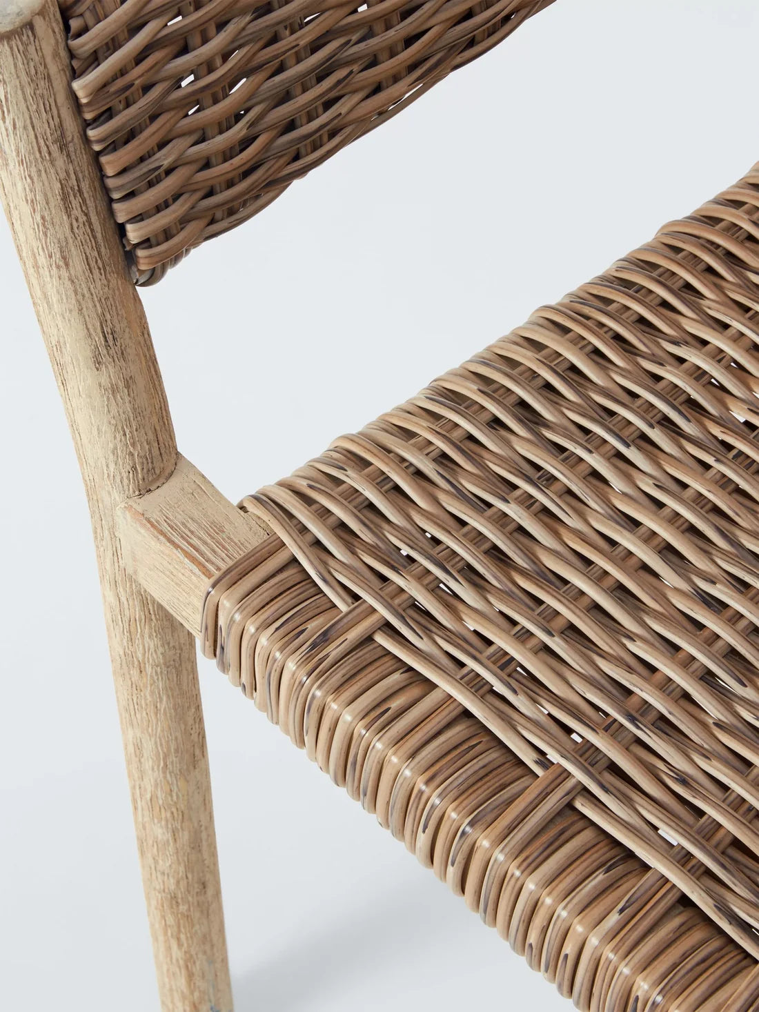 John Lewis Burford Garden Woven Dining Chairs, Set of 2, (Acacia Wood), Natural