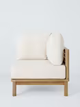 John Lewis Coast Eucalyptus Wood Garden Corner Unit Chair, Brushed Wood