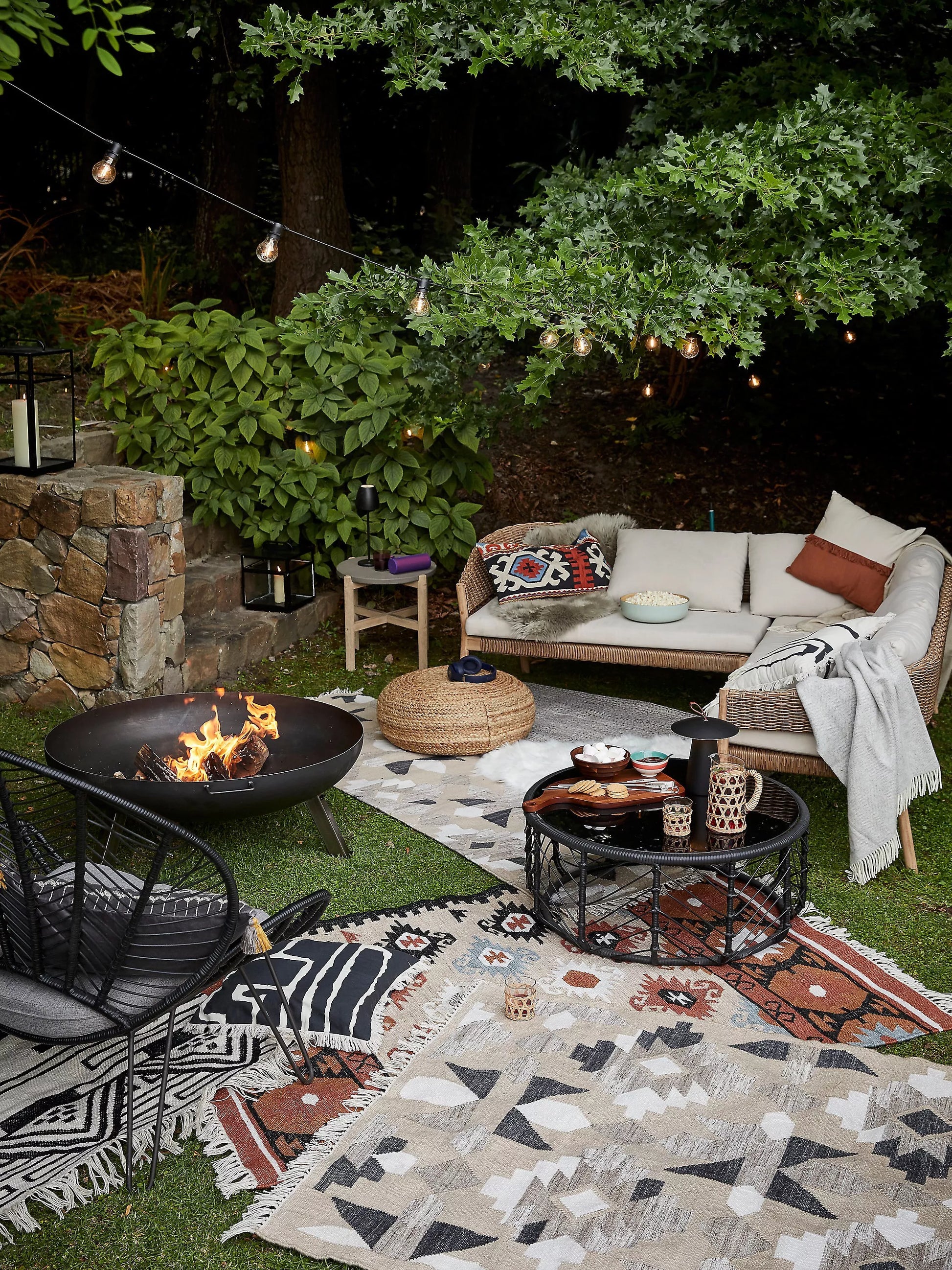 John Lewis Burford 5-Seater Woven Corner Garden Sofa, FSC-Certified (Acacia Wood), Natural