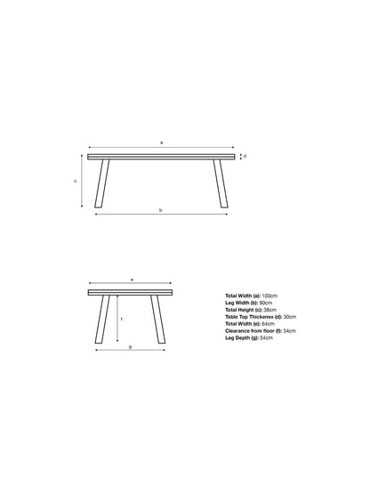 John Lewis Burford Rectangular Garden Coffee Table, FSC-Certified (Acacia Wood), Natural