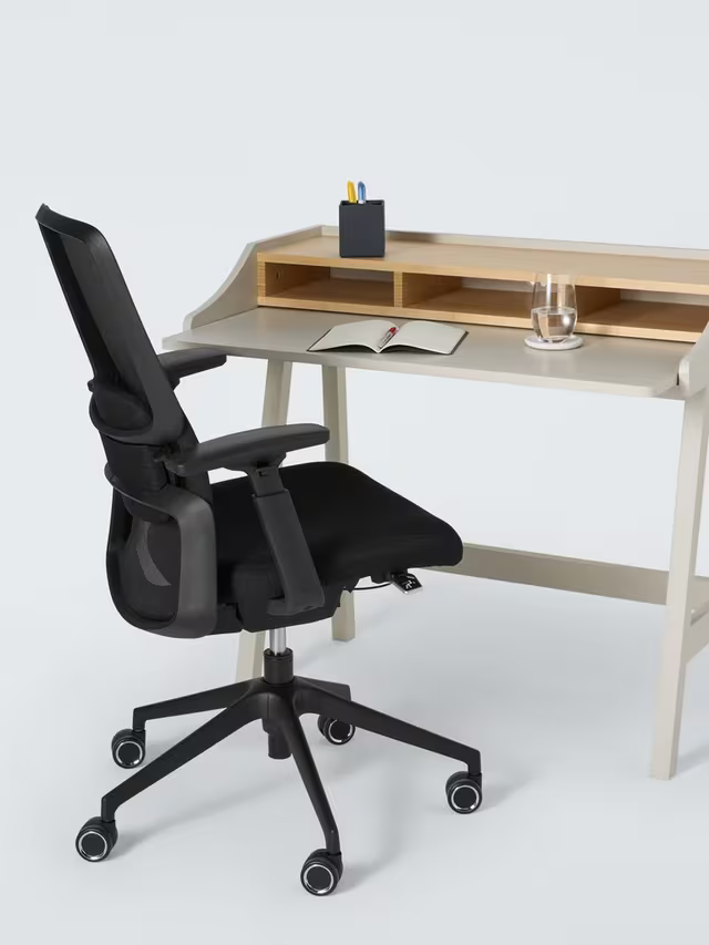 John Lewis James Mesh Office Chair, Black