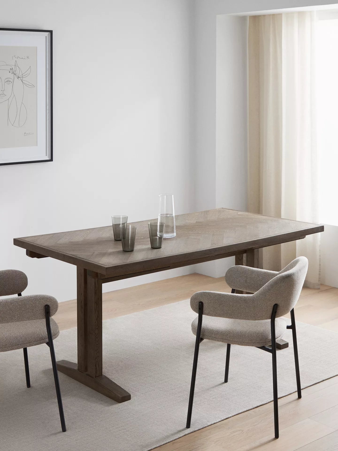 John Lewis Estate 6-10 Seater Extending Dining Table, Dark