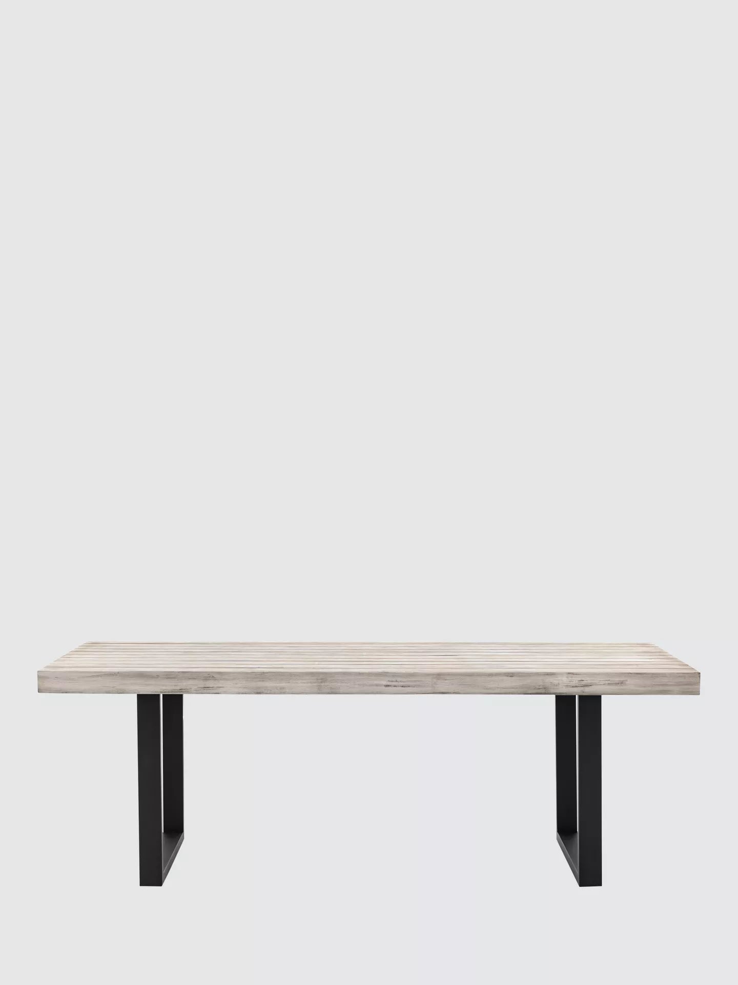 Gallery Direct Taranto 8-Seater Rectangular Acacia Wood Garden Dining Table, Grey