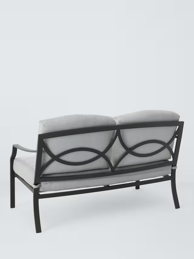 John Lewis Marlow Aluminium 4 Seater Garden Lounge Set, Black/Grey