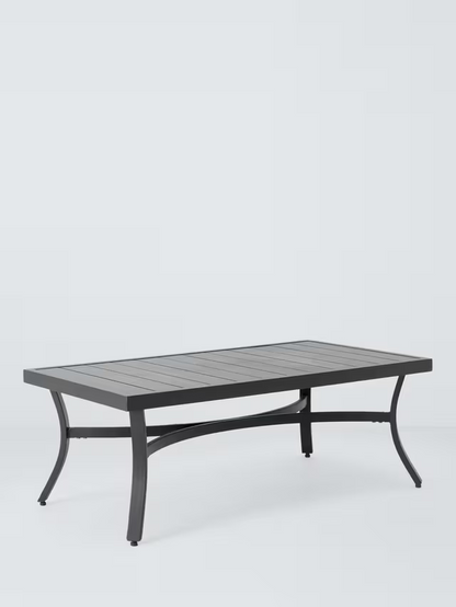 John Lewis Marlow Aluminium 4 Seater Garden Lounge Set, Black/Grey