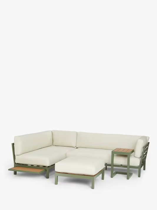John Lewis Platform Modular 4-Seater Garden Lounging Set, Green