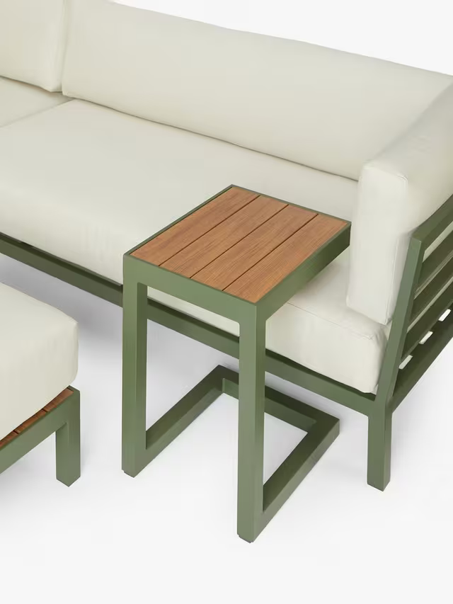 John Lewis Platform Modular 4-Seater Garden Lounging Set, Green