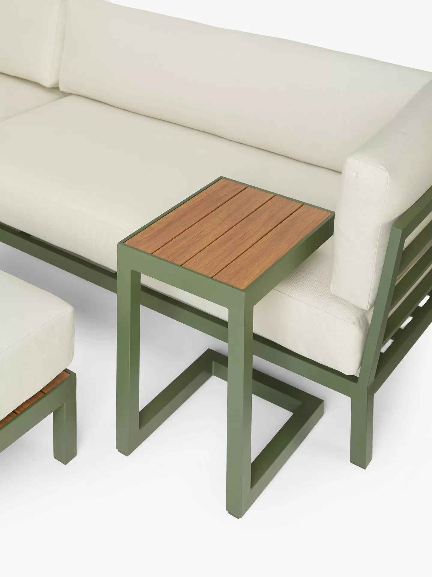 John Lewis Platform Modular 4-Seater Garden Lounging Set, Green