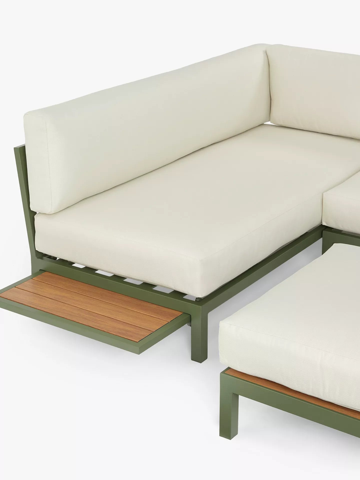 John Lewis Platform Modular 4-Seater Garden Lounging Set, Green