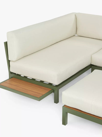 John Lewis Platform Modular 4-Seater Garden Lounging Set, Green