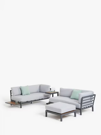 John Lewis Platform Modular 4-Seater Garden Lounging Set, Grey