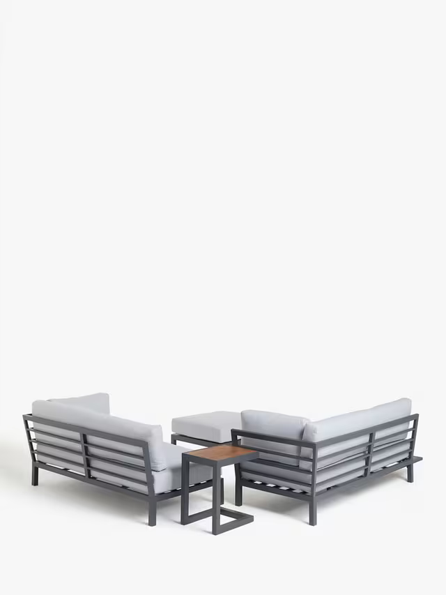 John Lewis Platform Modular 4-Seater Garden Lounging Set Grey