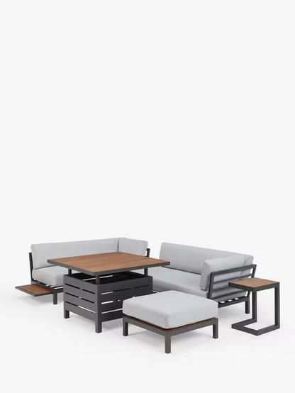 John Lewis Platform Modular 4-Seater Garden Lounging Set, Grey