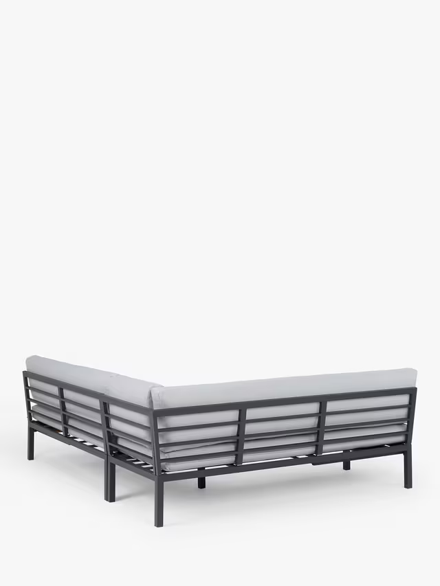 John Lewis Garden  Platform 8-Seater Corner Dining/Lounge Set with Height-Adjustable Table, Grey