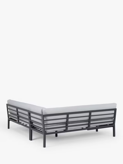 John Lewis Garden  Platform 8-Seater Corner Dining/Lounge Set with Height-Adjustable Table, Grey