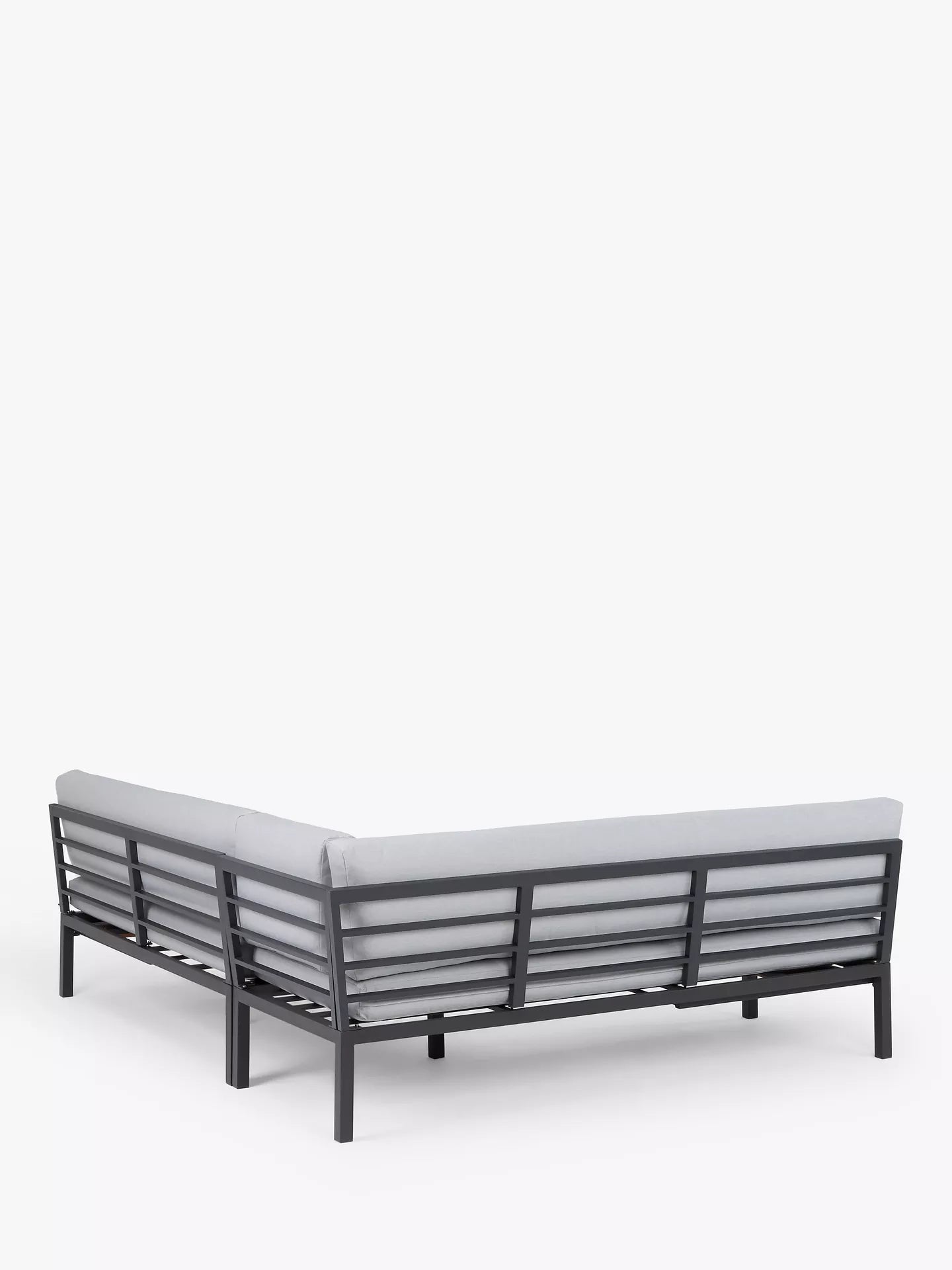 John Lewis Platform 8-Seater Corner Garden Dining/Lounge Set with Height-Adjustable Table, Grey