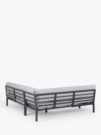 John Lewis Platform 8-Seater Corner Garden Dining/Lounge Set with Height-Adjustable Table, Grey