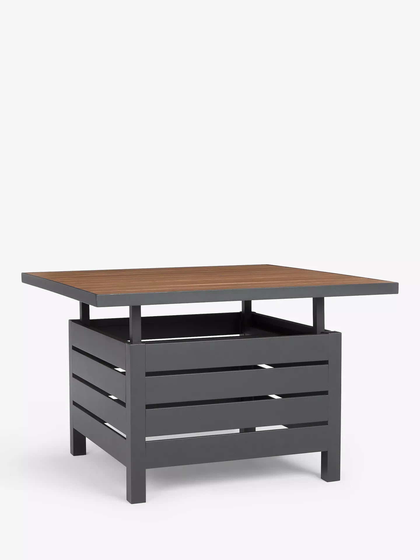 John Lewis Platform 8-Seater Corner Garden Dining/Lounge Set with Height-Adjustable Table, Grey