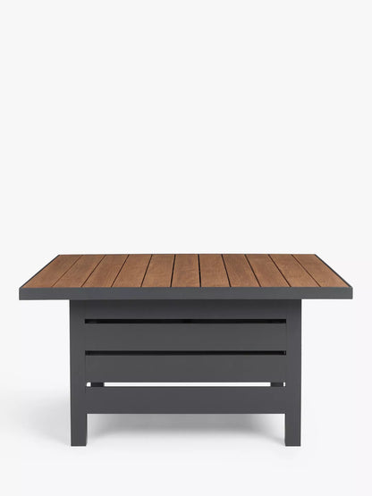 John Lewis Platform 8-Seater Corner Garden Dining/Lounge Set with Height-Adjustable Table, Grey