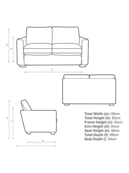 John Lewis Leather Oliver Medium 2 Seater Sofa Dark Chocolate
