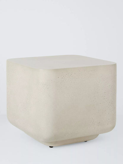John Lewis Square Indoor/Outdoor Side Table, 45cm, Concrete